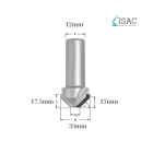 Δίπτερο κονδύλι PCD για Chamfer D33mm – Κοπή 15mm