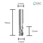 Τρίπτερο Diamond Router Bits – D12mm – Κοπή 22mm