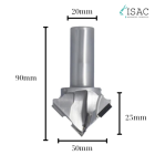 Δίπτερο κονδύλι PCD για Chamfer D50mm – Κοπή 25mm