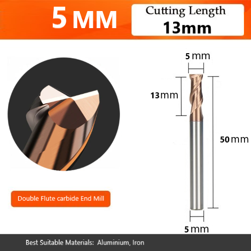 2 flute coated end mill for aluminium