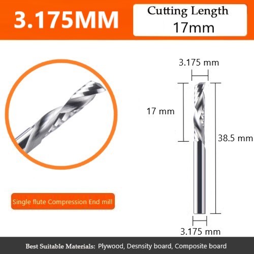 single flute compression end mill for excellent cutting