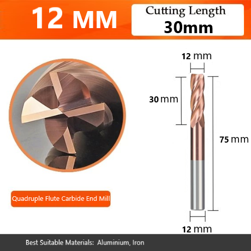 4 flute carbide end mill for steel