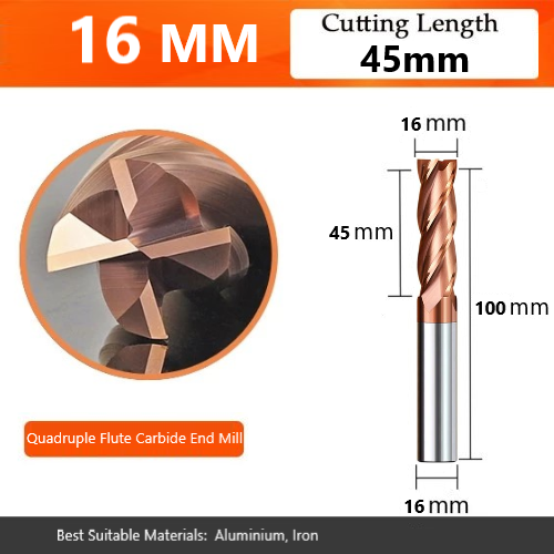 hrc55 TiSIN coated end mill for steel