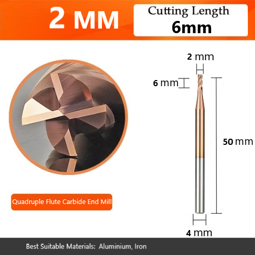 4 flute coated end mill for steel